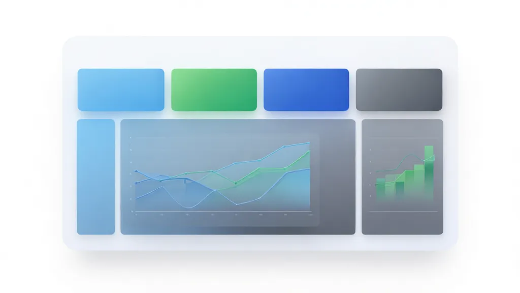 Sleek 3D illustration of a modern dashboard displaying financial metrics, charts, and payment schedules, with a clean interface and intuitive data visualization.