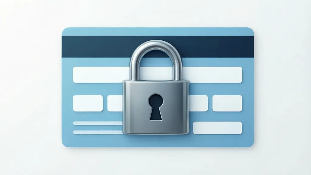 Minimalist graphic design of a secure padlock icon overlaying a stylized payment schedule, professional harmonious color palette, trustworthy, modern, rule of thirds, clean background, ample negative space, 16:9 landscape aspect ratio.