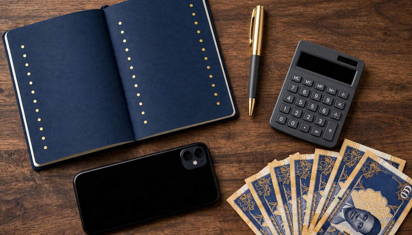 Nigerian business owner reviewing financial reports